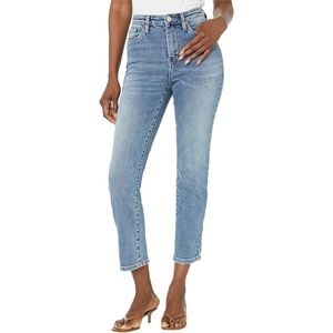 NEW Blank NYC The Madison Crop High-Rise Crop Cotton Jeans Size 28 Light Wash